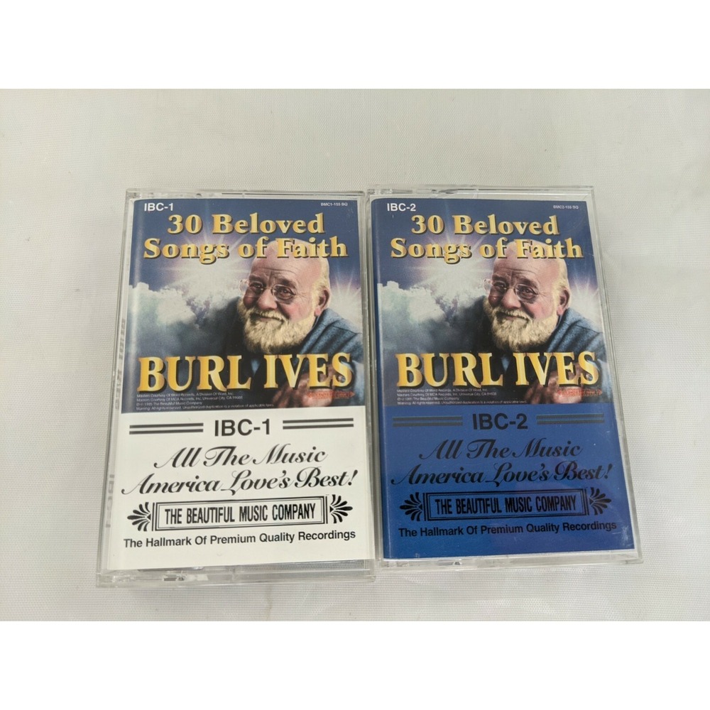 Burl Ives Cassette Tape Lot‎ 30 Beloved Songs of Faith